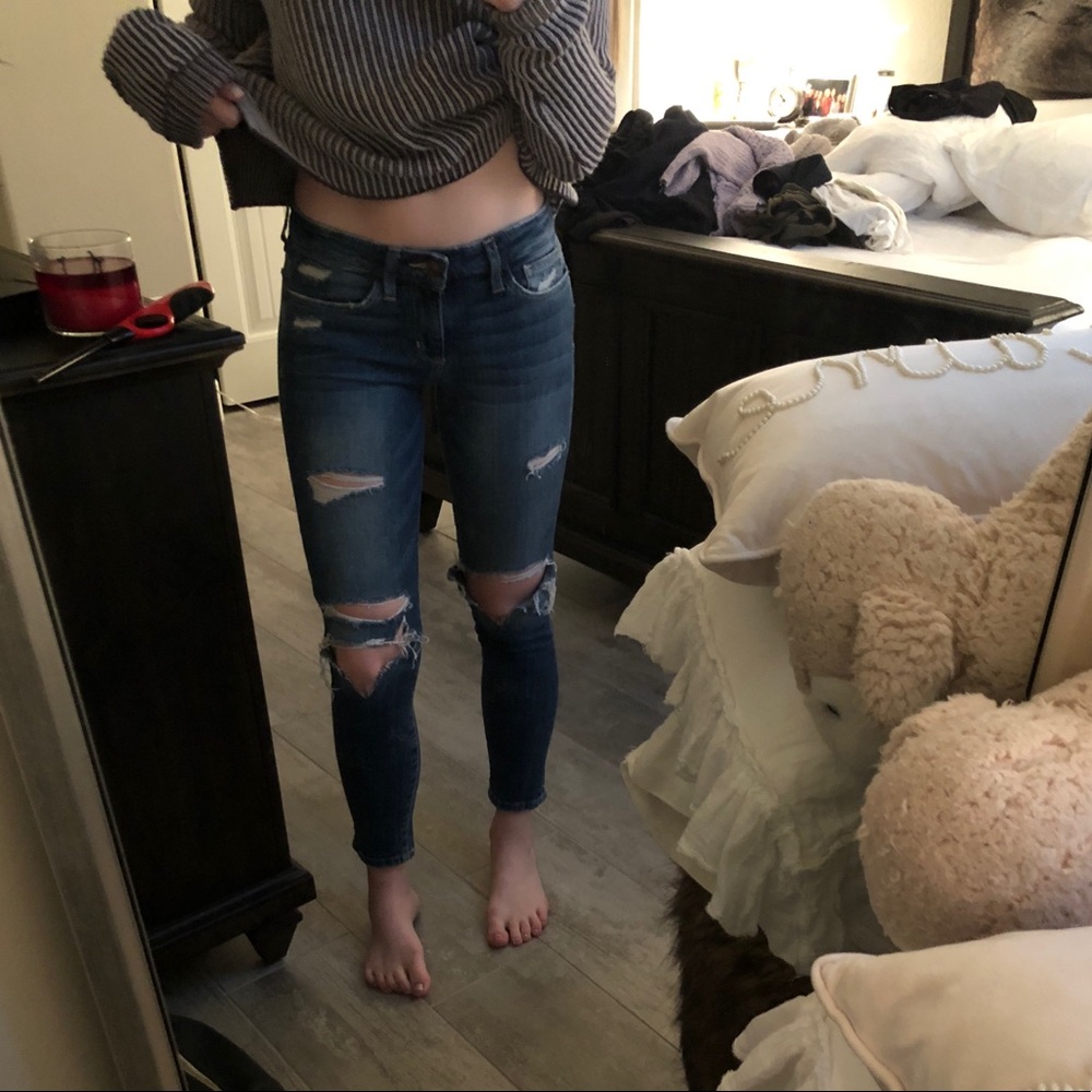 Joes Jeans distressed skinny jeans